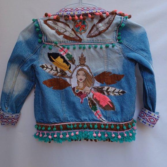 SOLD! - Antica Sartoria by Giacomo Cinque of Positano Italy, Jean Jacket, Size 6 - Picture 10 of 12